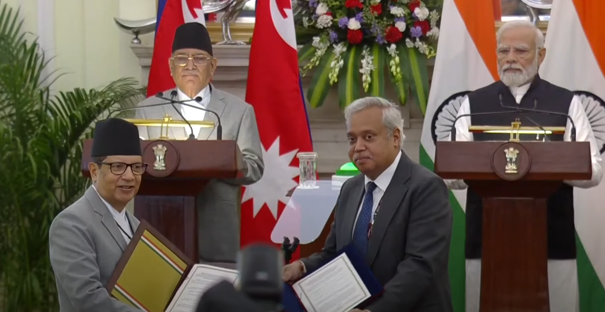 नेपाल र भारतबीच सात सम्झौतामा हस्ताक्षर 